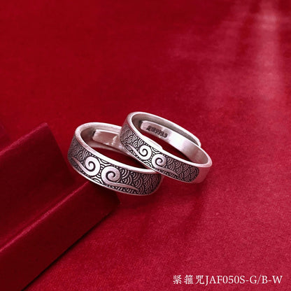 Tightening spell sterling silver couple ring - jewelry - weilin.com