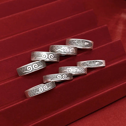 Tightening spell sterling silver couple ring - jewelry - weilin.com