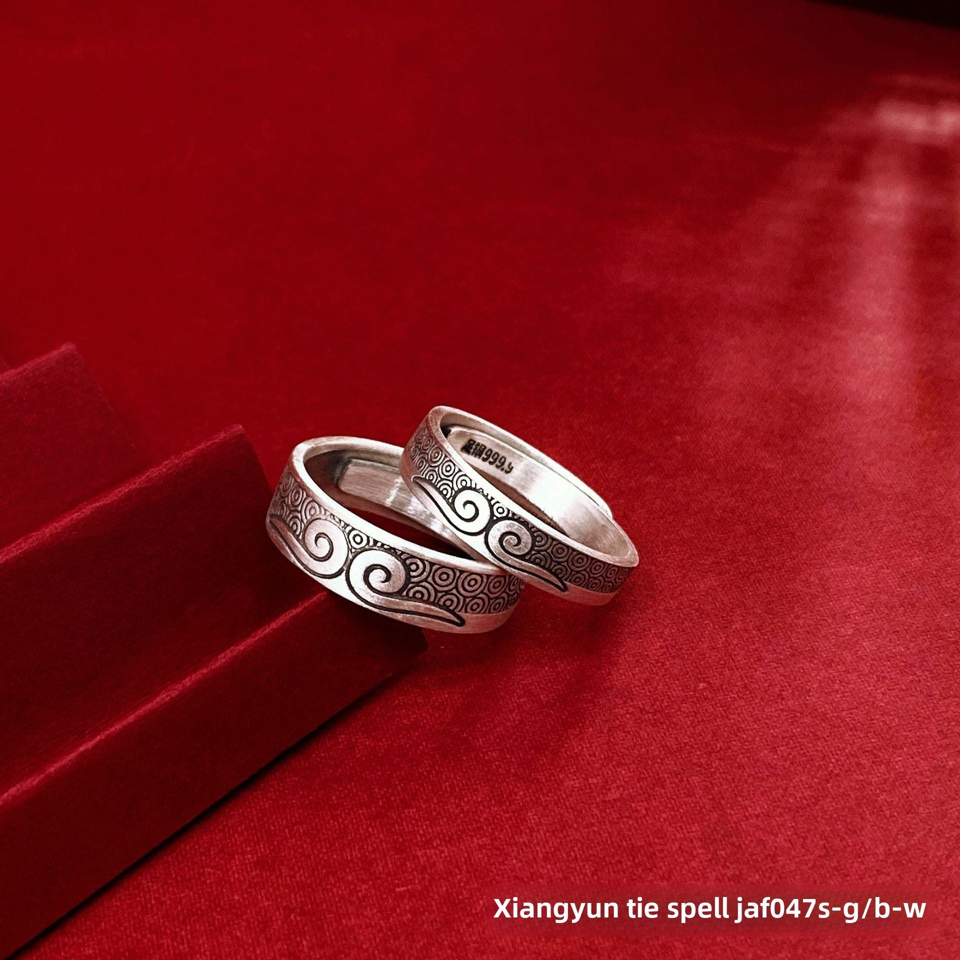 Tightening spell sterling silver couple ring - jewelry - weilin.com