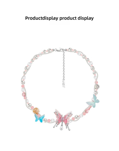 Colorful butterfly necklace