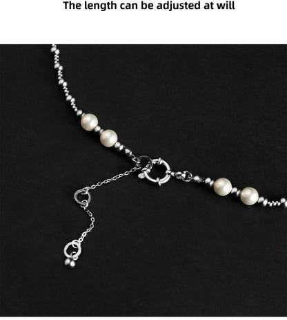 Pearl necklaces and bracelets
