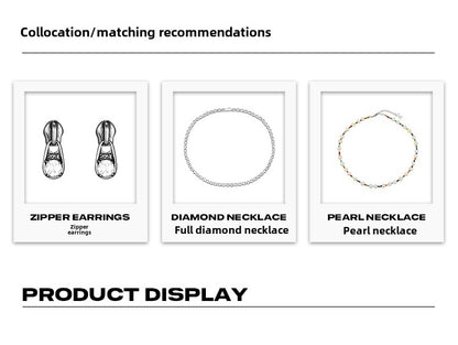 Colored diamond pearl necklace