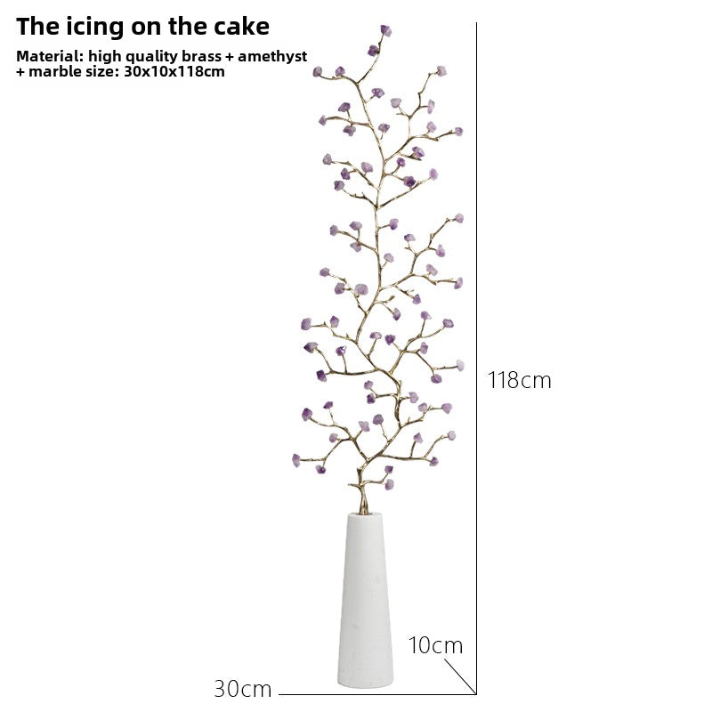 Crystal pine tree ornaments new Chinese style fortune craft decorative ornaments