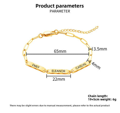Engraved custom fashion bracelet