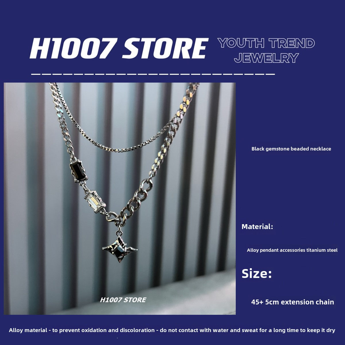 Hip-Hop Star Double-Layer Necklace