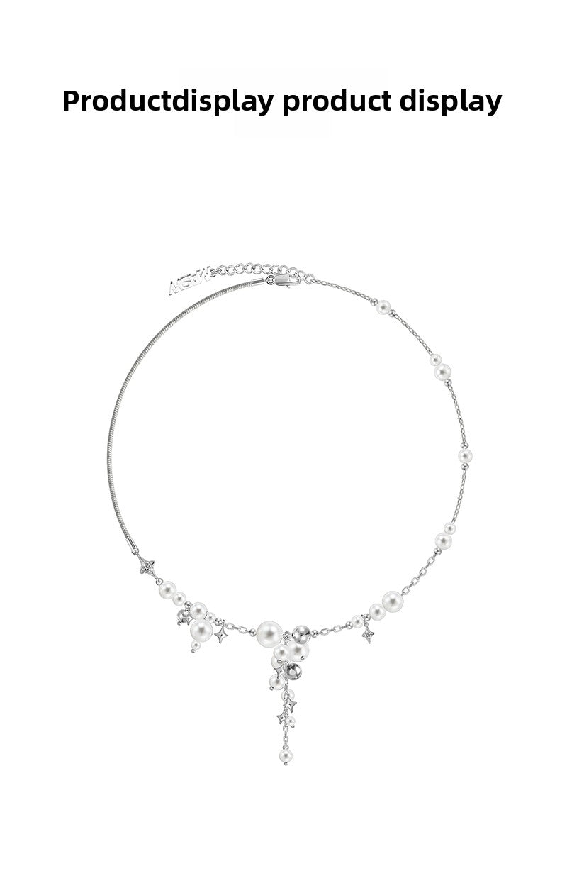 Star River Bubble Pearl Gradient Necklace