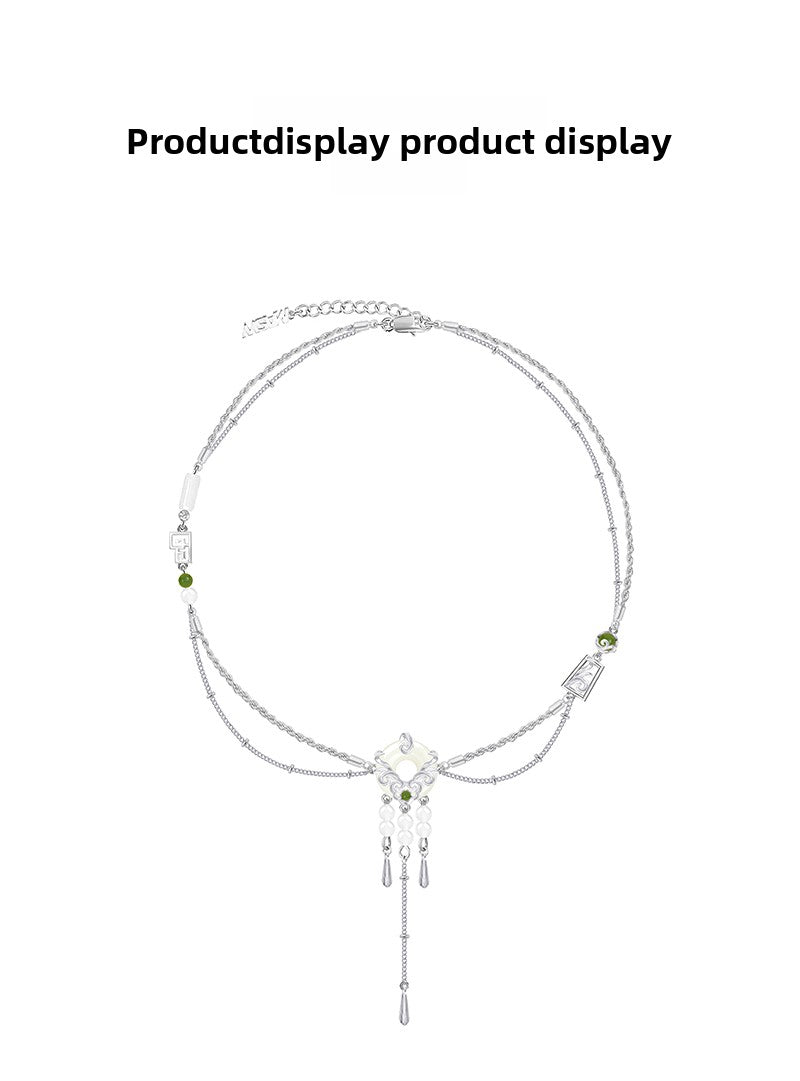 New Chinese style safety-ring tassel necklace