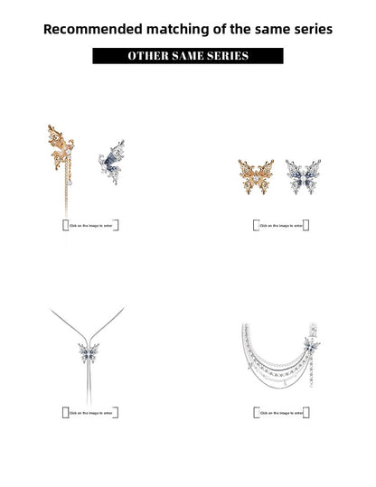 Butterfly dance multilayer necklace