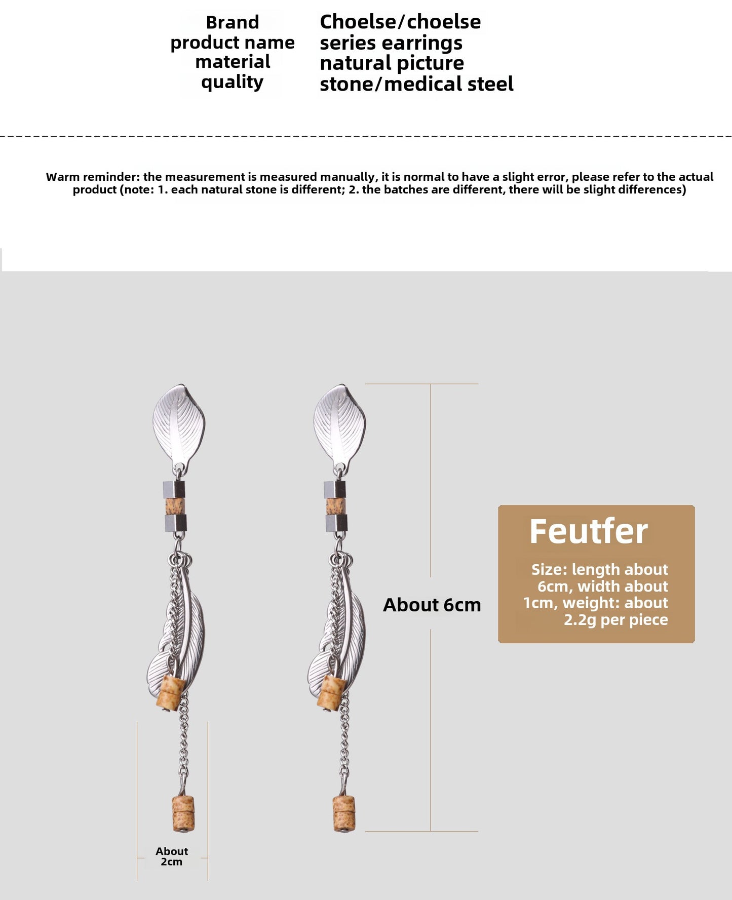 Barley harvest earrings