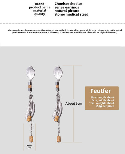 Barley harvest earrings