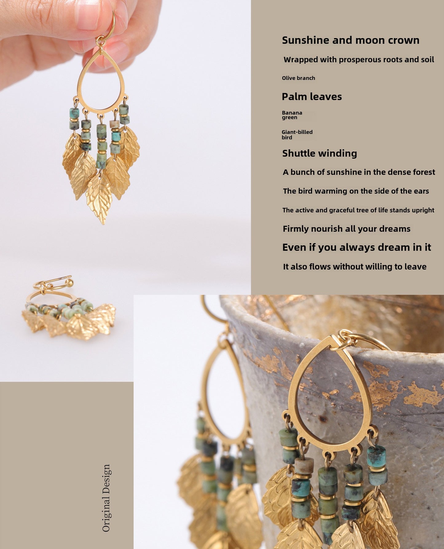 Ancient-style gold earrings