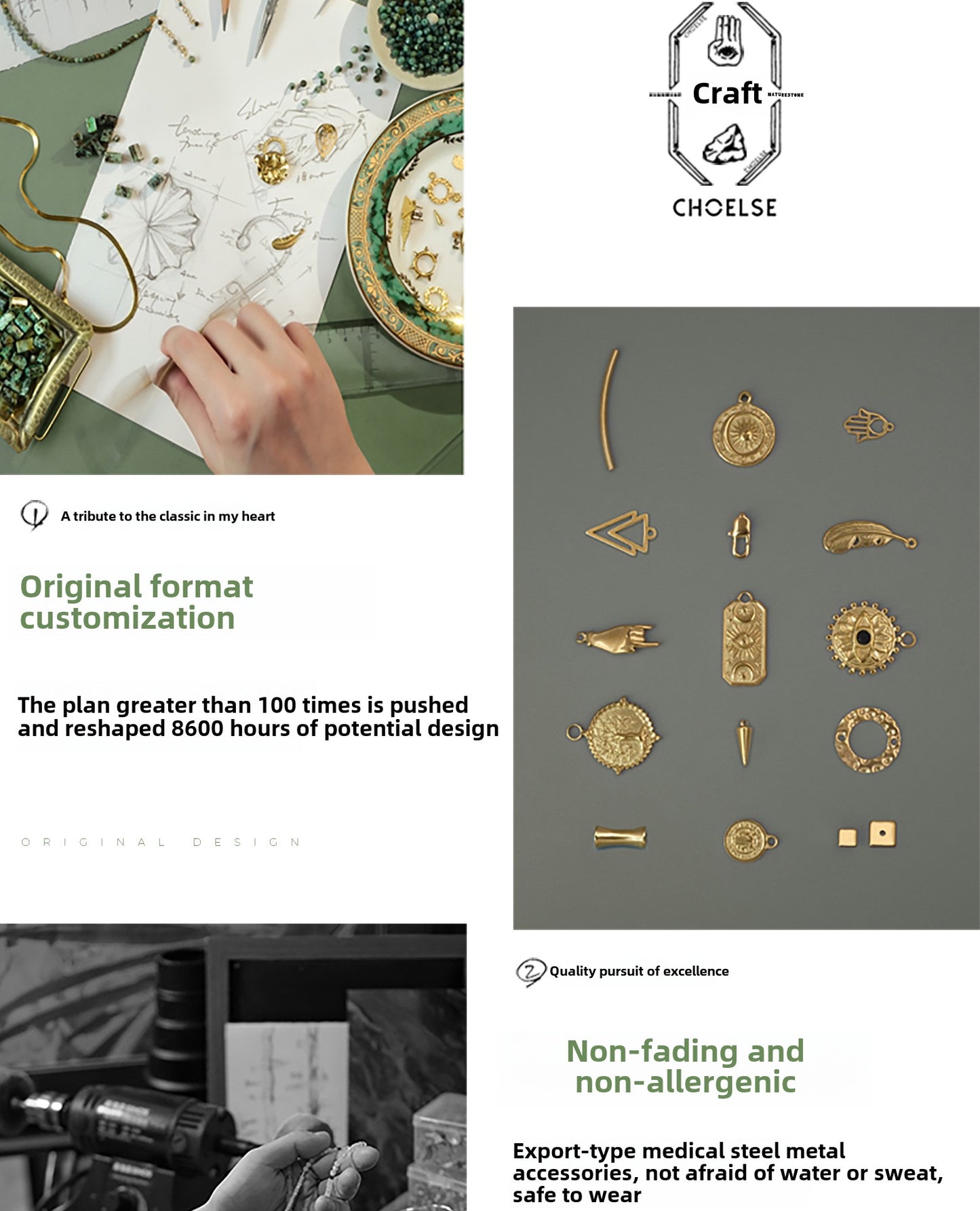 Ancient-style gold earrings