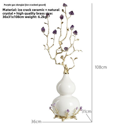 New Chinese style gourd natural amethyst stone ornaments