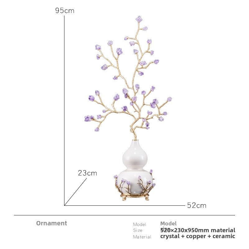 New Chinese style gourd natural amethyst stone ornaments