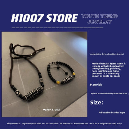 Hip Hop Ethnic Braided Elastic Necklace