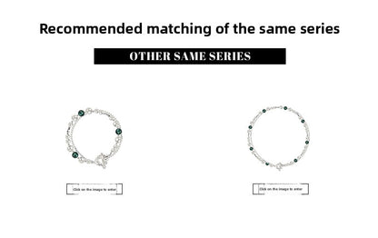 Colored pearl stacking necklace for clothing