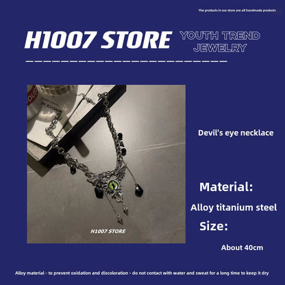 Hip Hop Dark Demon Eye Necklace