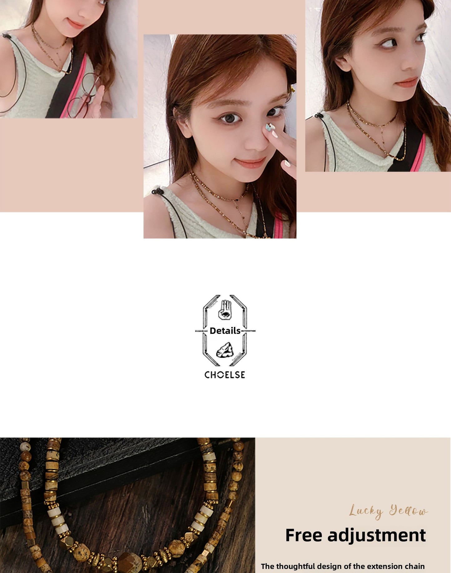 Golden wheat harvest necklace