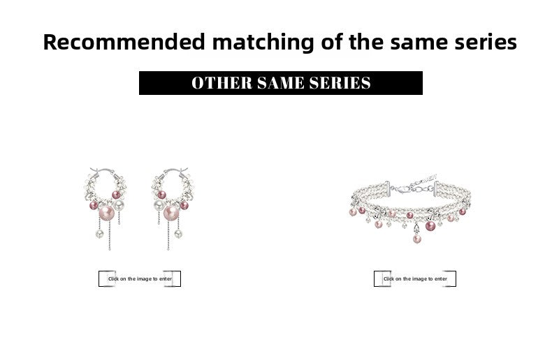 Colored pearl choker necklace