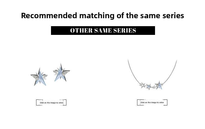 Ice blue starburst necklace