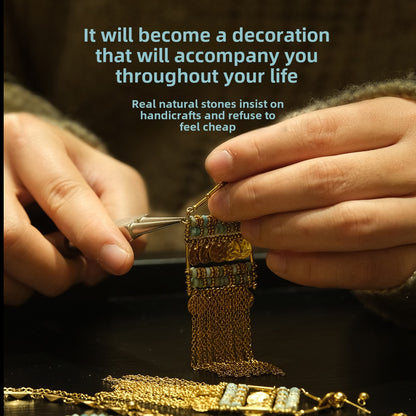 Retro light fringe earrings