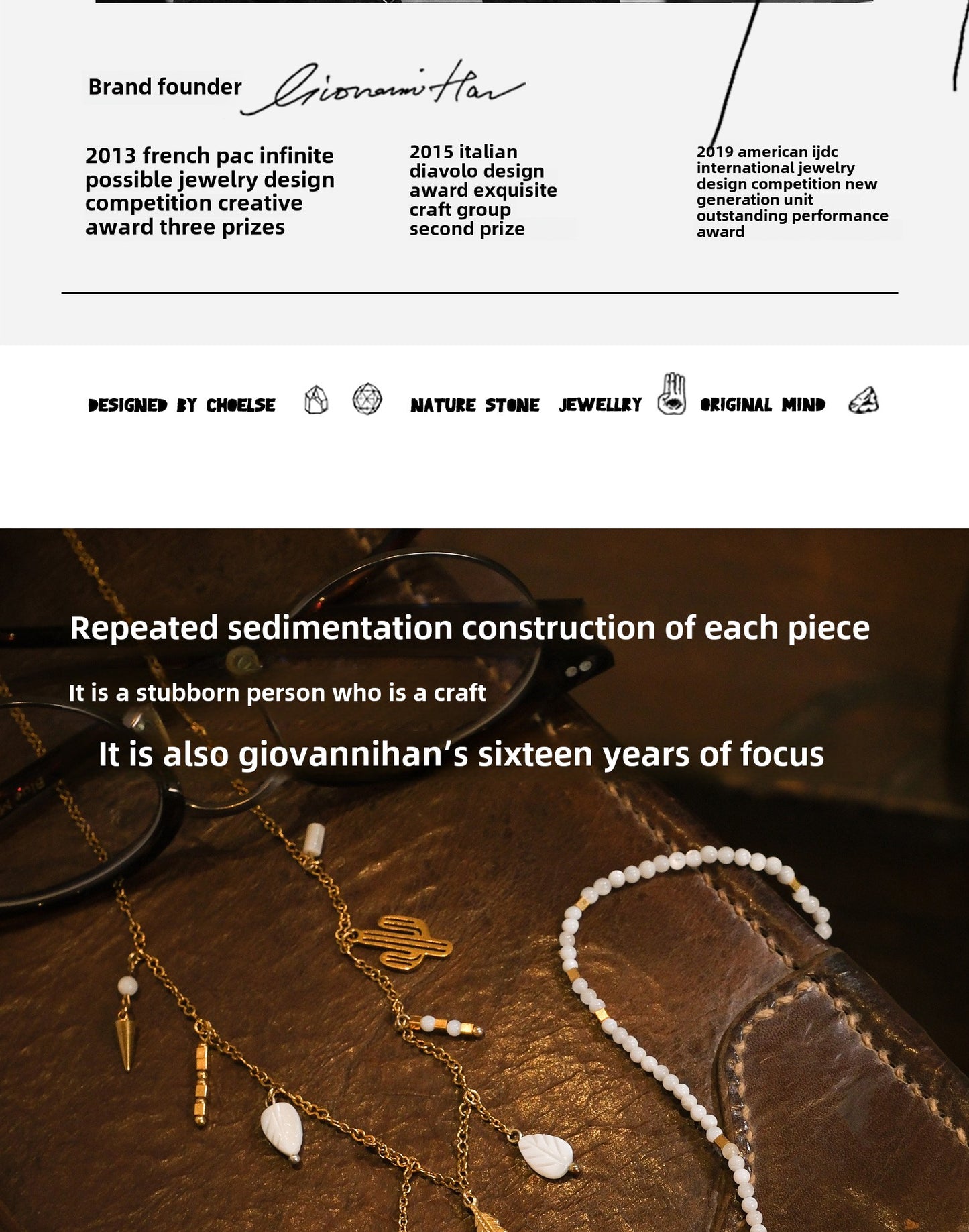 White light golden leaf necklace