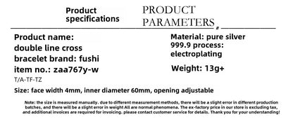 Fashion crossover sterling silver bracelet