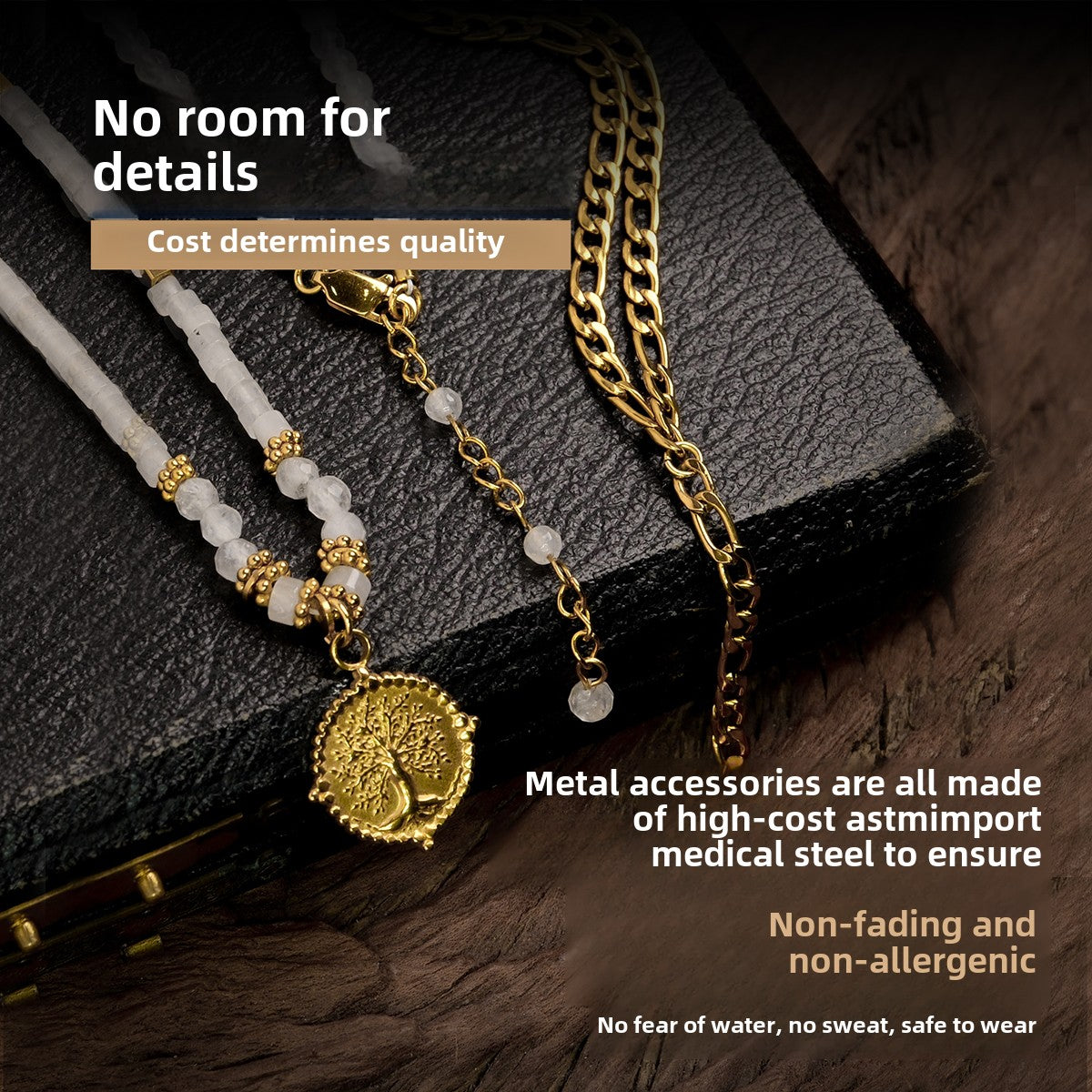 Pure white jade necklace