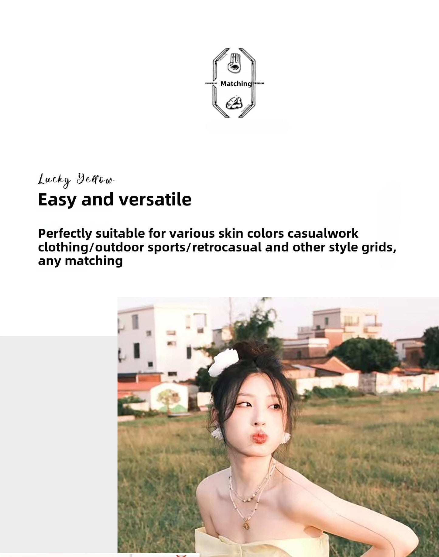 Pure white jade necklace