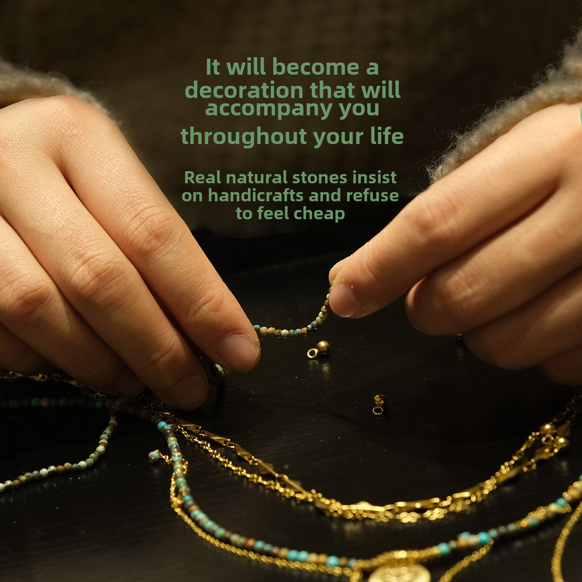 Golden circle six-pointed star necklace