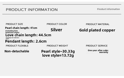 Weaving pearl necklace with love