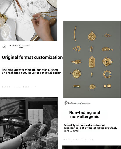 White light golden leaf necklace