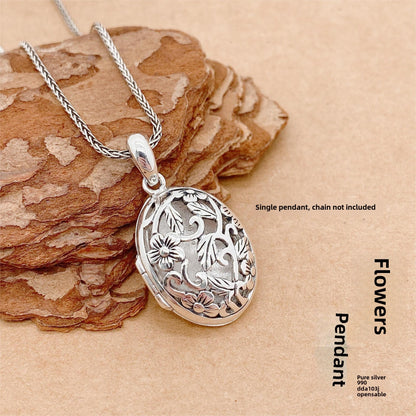 Fashion flip sterling silver pendant pendant