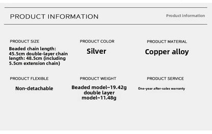 Black stone pendant bead necklace