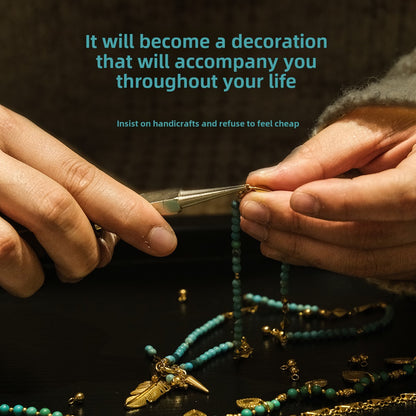 Basket of gold leaf necklace