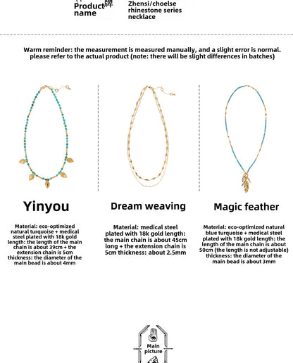 Basket of gold leaf necklace