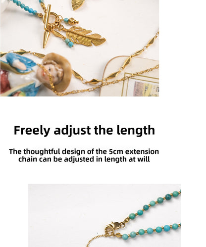 Basket of gold leaf necklace