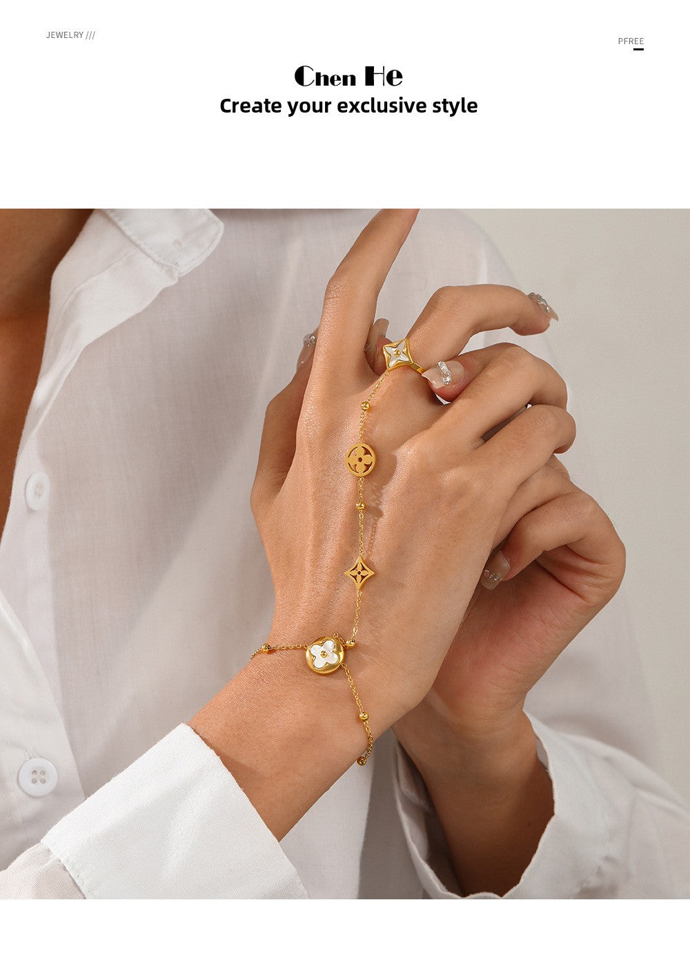 Design three-dimensional frosted butterfly finger chain