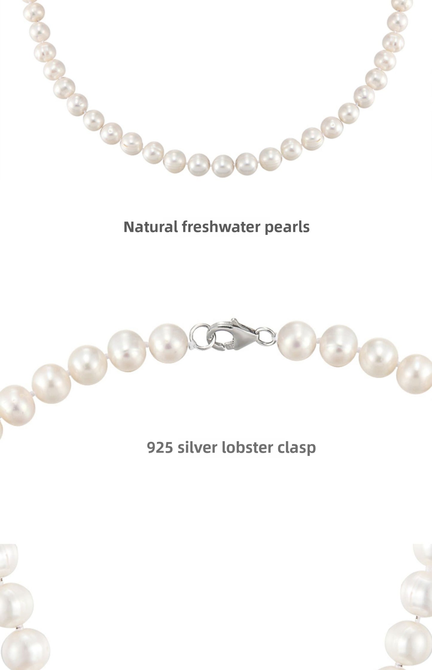 Pearl hip-hop necklace