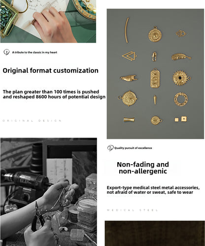 Basket of gold leaf necklace