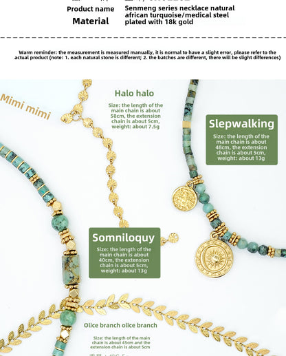 Green turquoise necklace