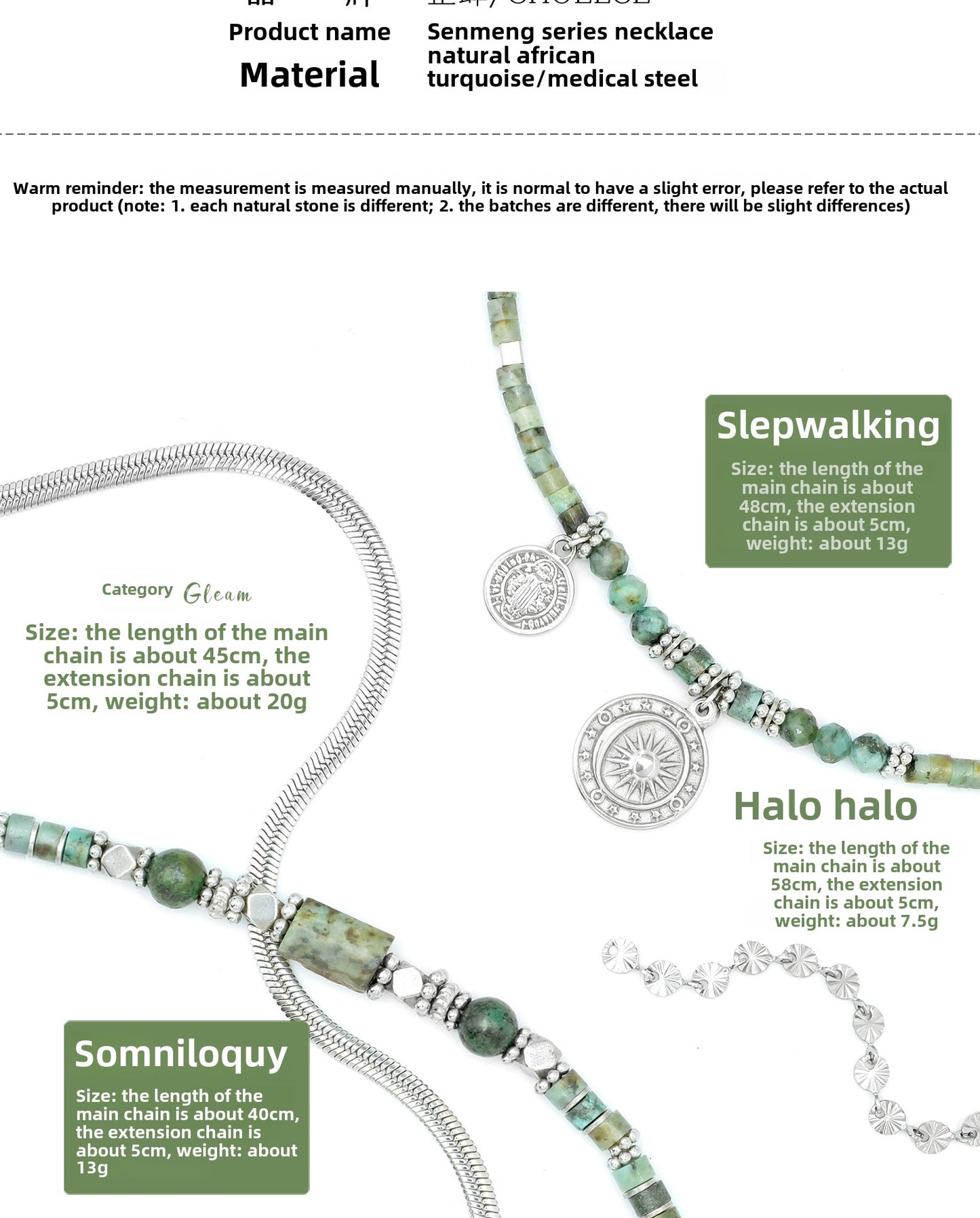 Green Dreamy Pendant Necklace