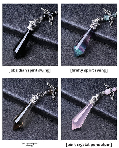 Crystal Gray Moonlight Pendant Necklace for Men and Women