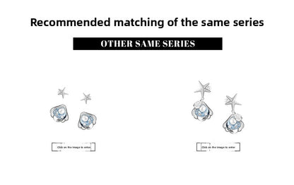 Secret language blue sea star necklace