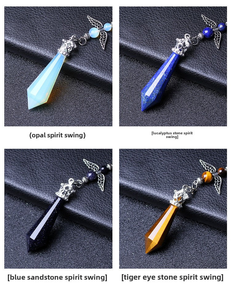 Crystal Gray Moonlight Pendant Necklace for Men and Women