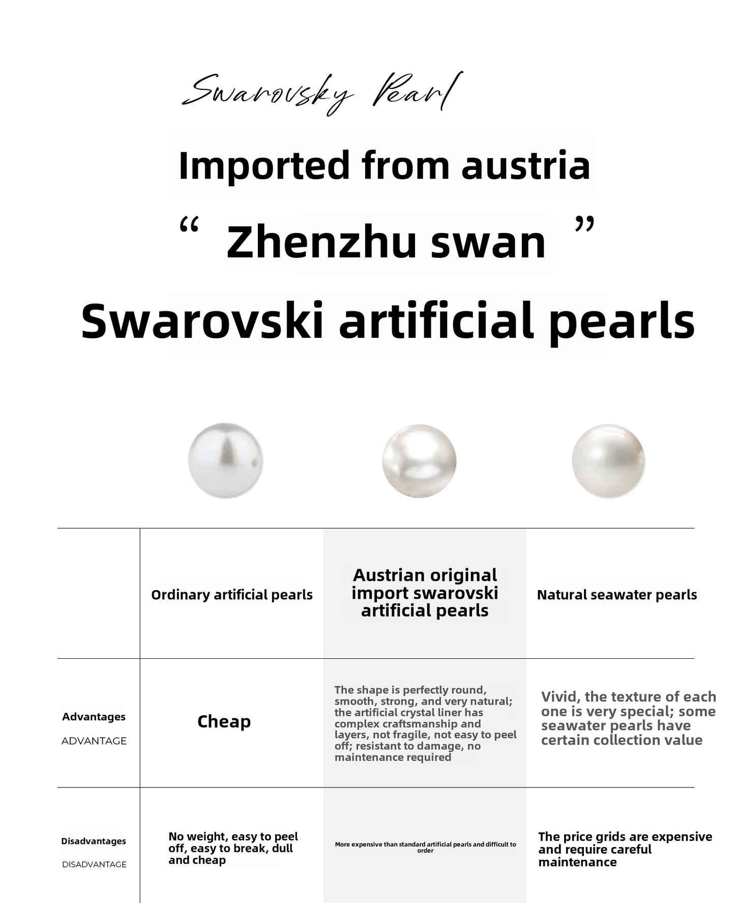 Pearl necklaces and bracelets