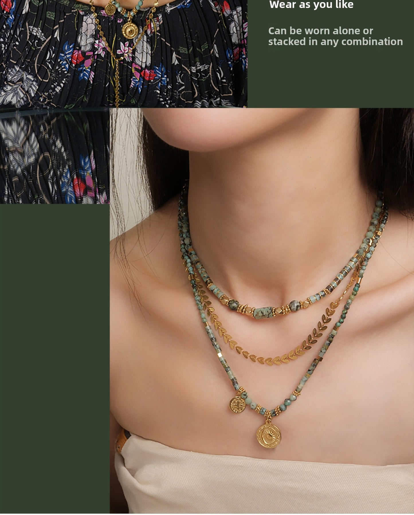 Green turquoise necklace