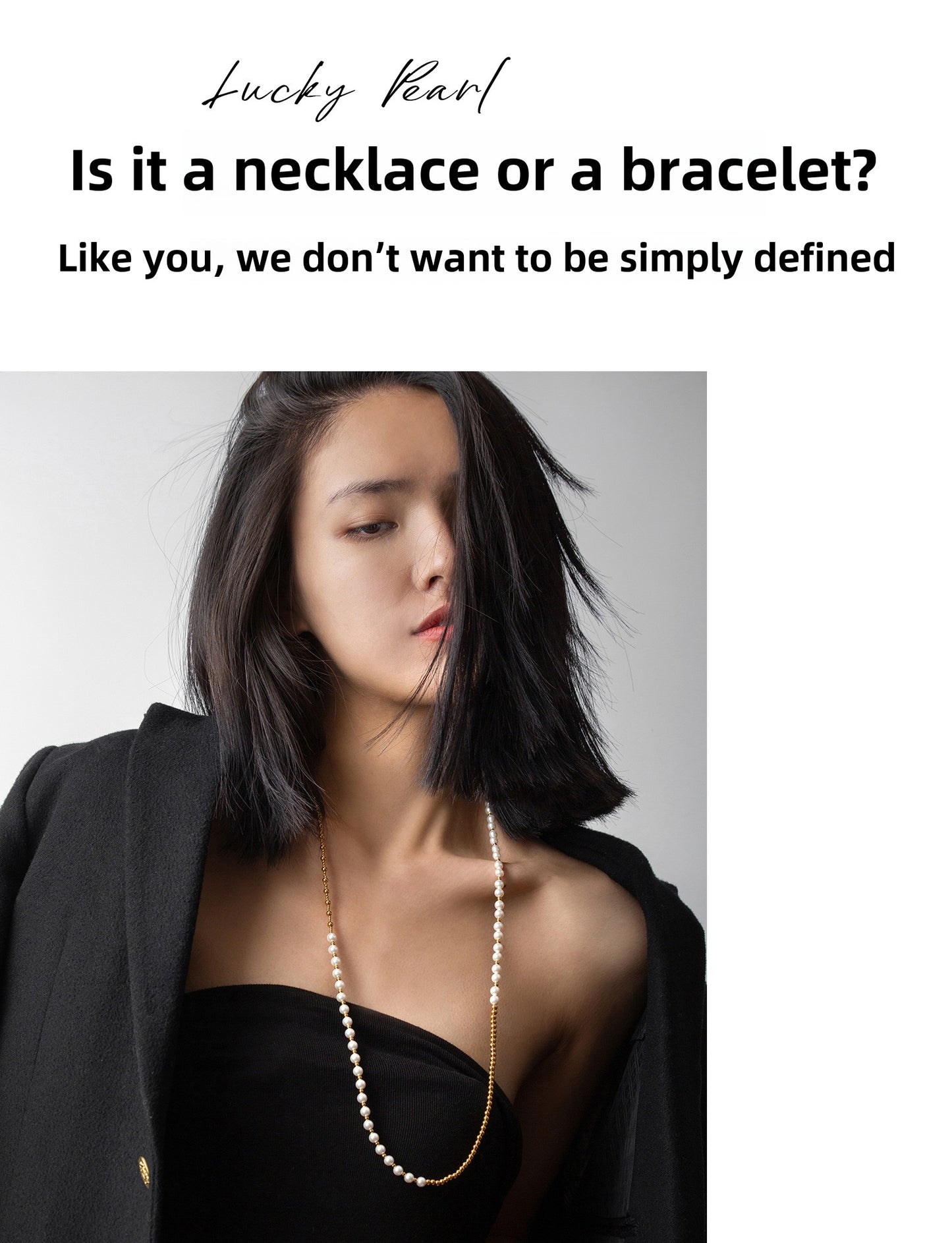 Pearl necklaces and bracelets