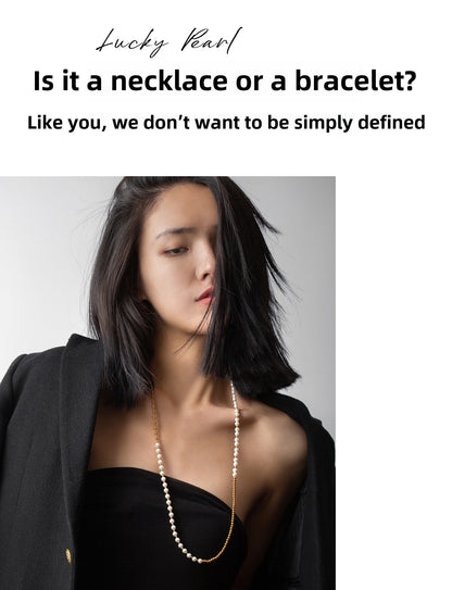 Pearl necklaces and bracelets