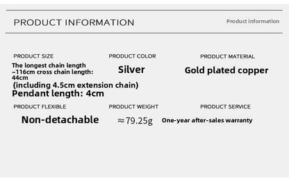 Cross necklace with multiple loops